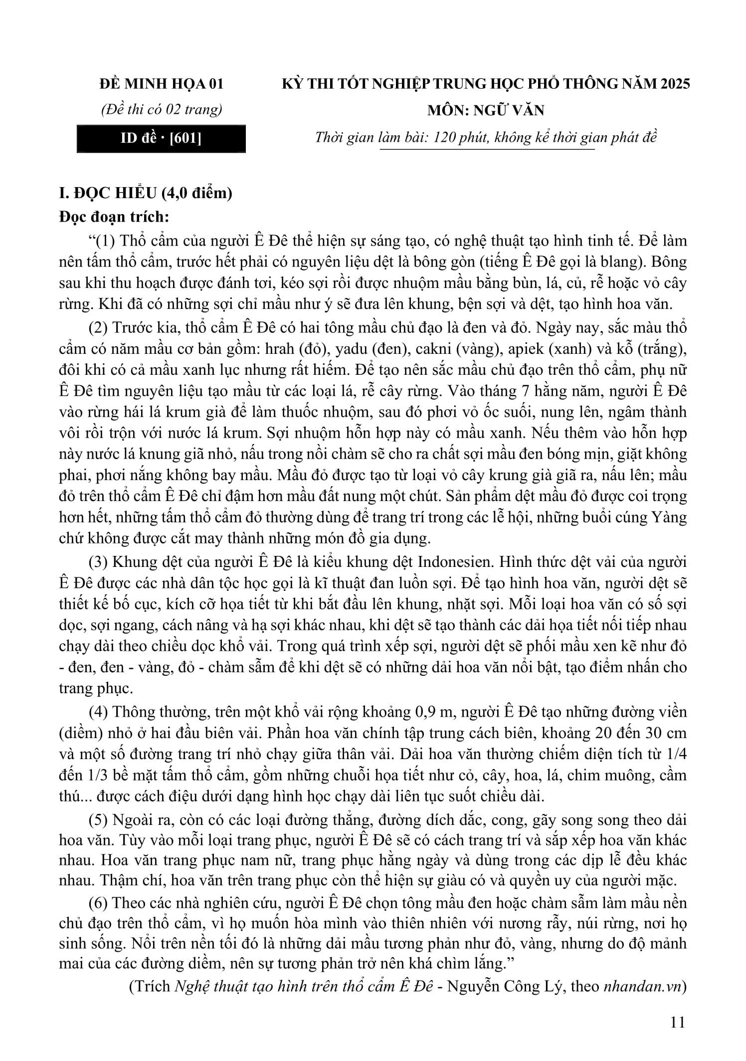 Bộ 100 Đề Minh Họa Tốt Nghiệp THPT 2025 - Môn Ngữ Văn - Ảnh 10