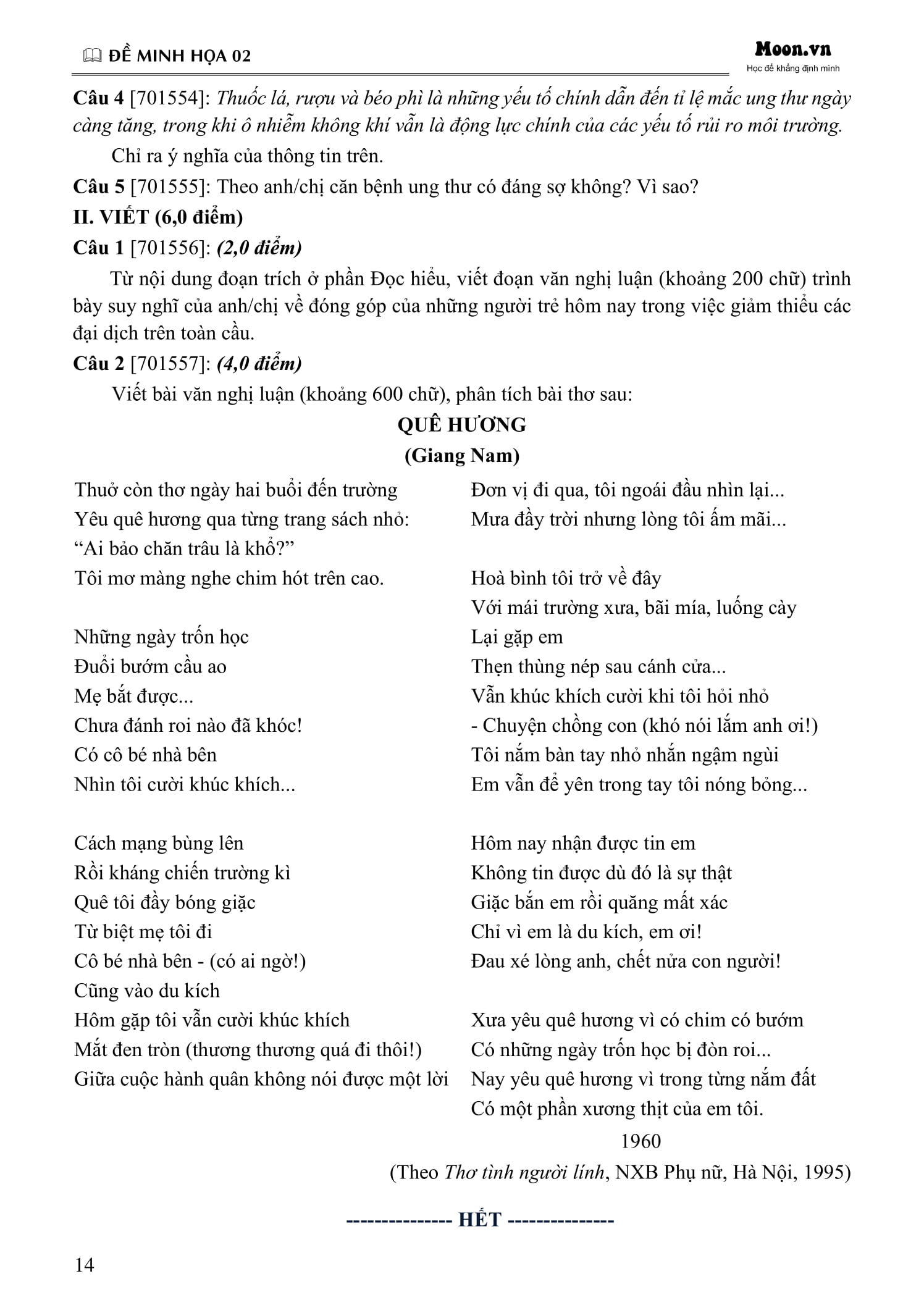 Bộ 100 Đề Minh Họa Tốt Nghiệp THPT 2025 - Môn Ngữ Văn - Ảnh 13