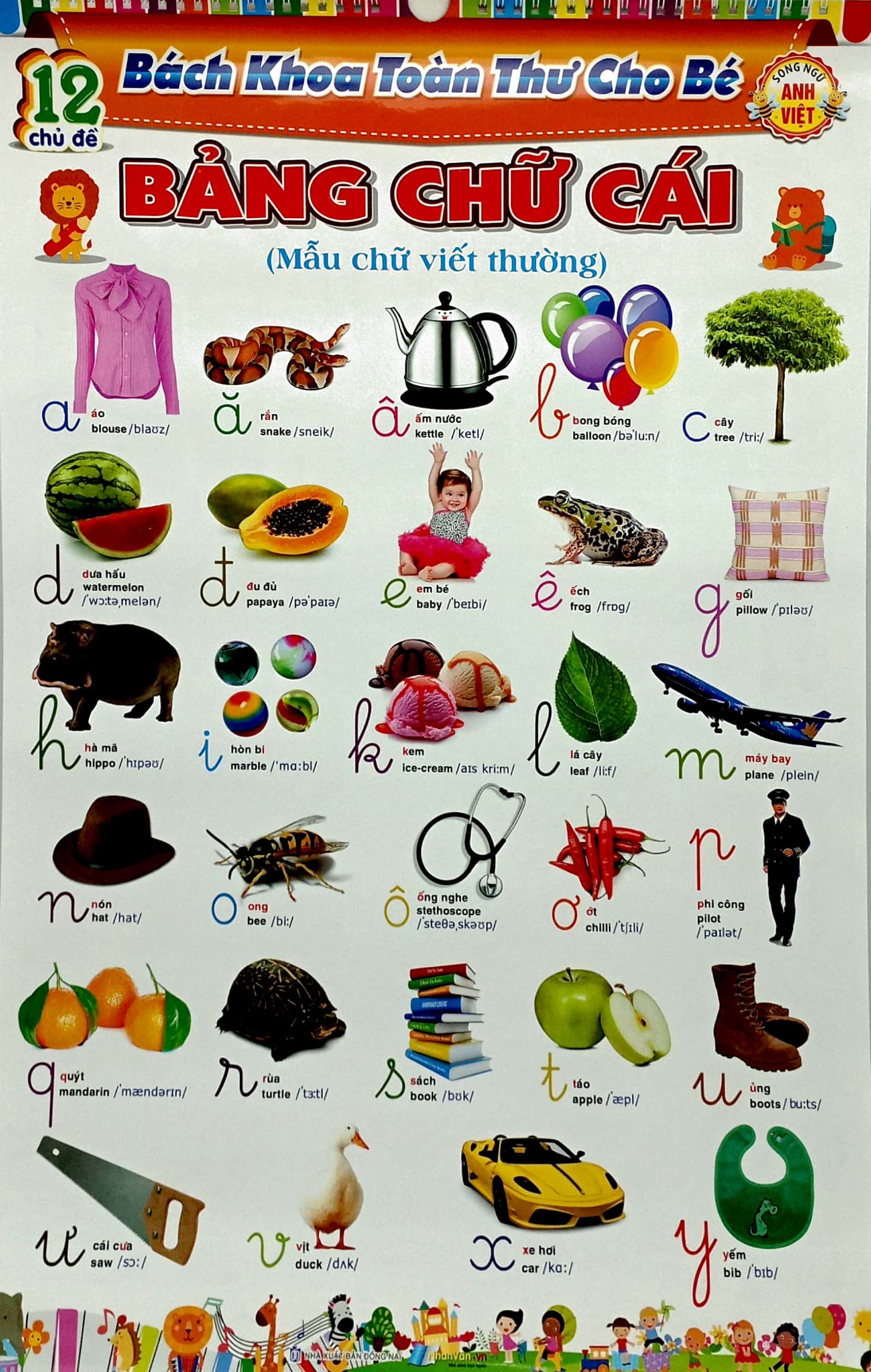 bộ 12 poster bách khoa toàn thư cho bé - song ngữ anh - việt (tái bản 2023) - Ảnh 3