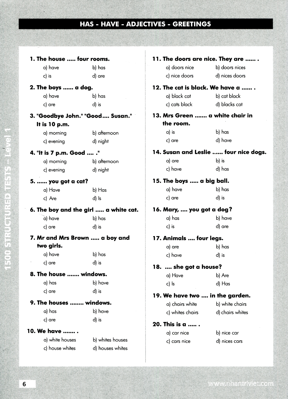 bộ 1500 structured tests level 1 - Ảnh 6