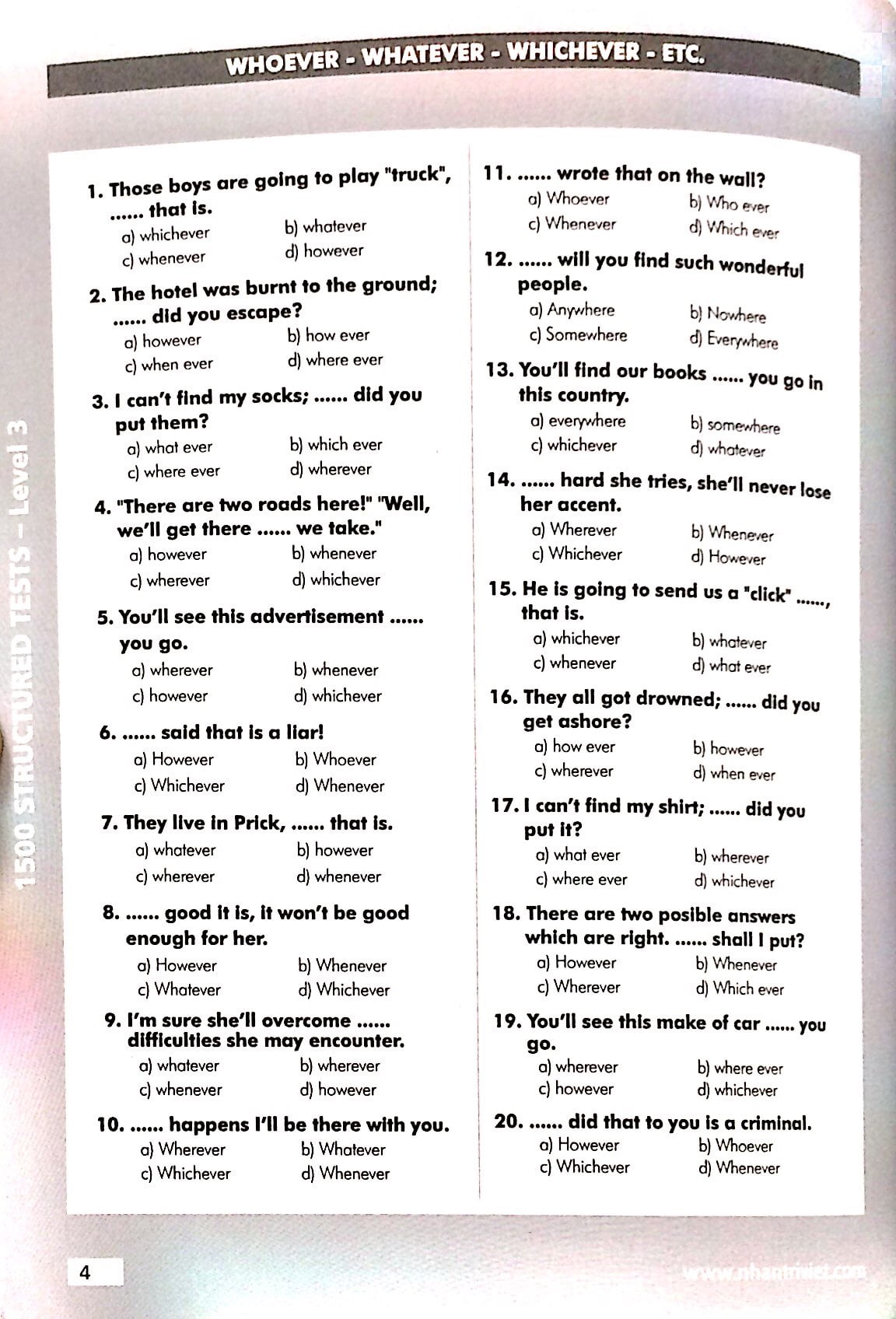 bộ 1500 structured tests level 3 - Ảnh 2