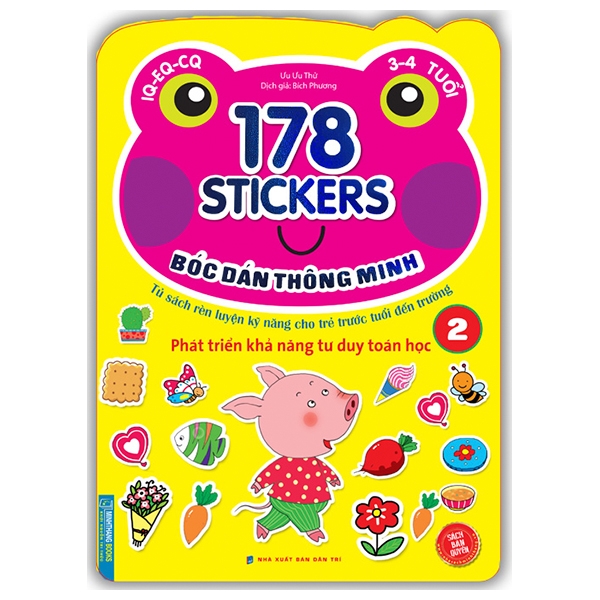 bộ 178 stickers - bóc dán thông minh phát triển khả năng tư duy toán học (3 - 4 tuổi) - tập 2