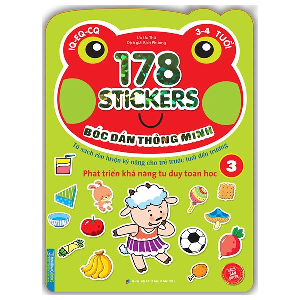 bộ 178 stickers - bóc dán thông minh phát triển khả năng tư duy toán học (3 - 4 tuổi) - tập 3
