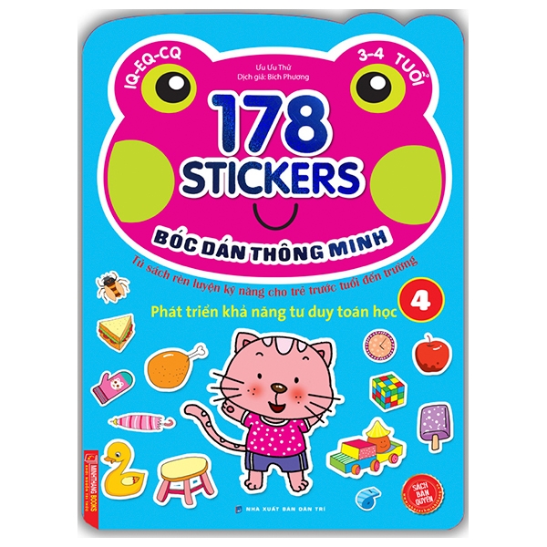 bộ 178 stickers - bóc dán thông minh phát triển khả năng tư duy toán học (3 - 4 tuổi) - tập 4