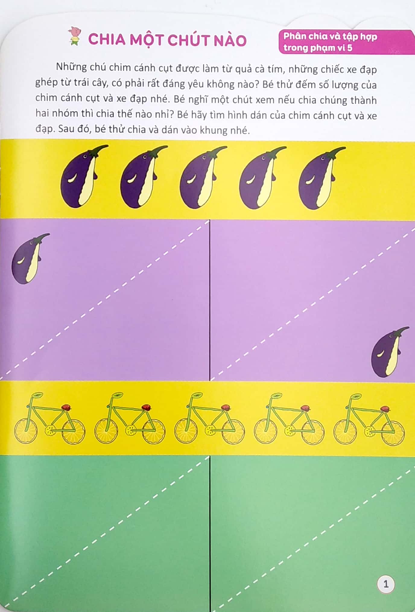 bộ 198 sticker - bóc dán hình thông minh phát triển khả năng tư duy toán học iq eq cq (5-6 tuổi) - quyển 1 - Ảnh 3