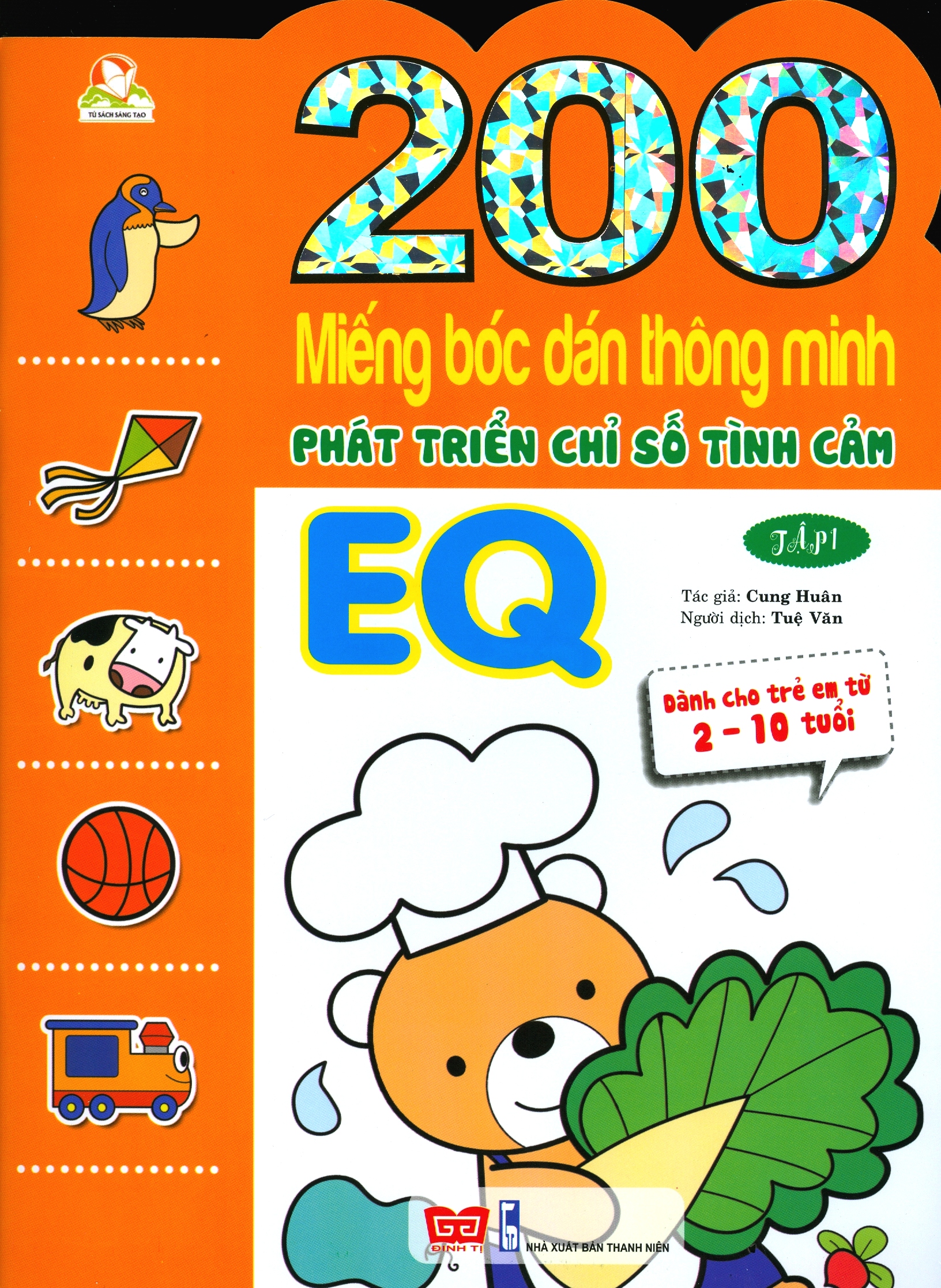 bộ 200 miếng bóc dán thông minh - phát triển chỉ số tình cảm eq tập 1 (dành cho trẻ 2-10 tuổi) - tái bản 2018 - Ảnh 2