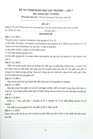bộ 30 đề thi thử học sinh giỏi khoa học tự nhiên 7 (theo chương trình giáo dục phổ thông mới) - Ảnh 5