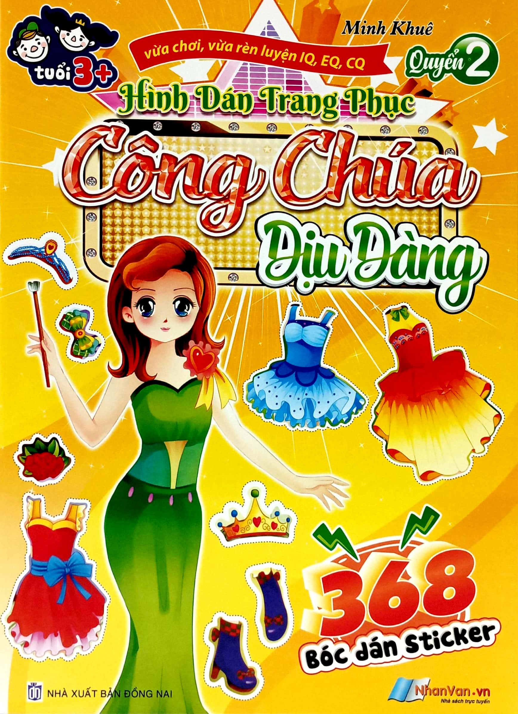 bộ 368 bóc dán sticker - hình dán trang phục công chúa - quyển 2 - dịu dàng - Ảnh 2