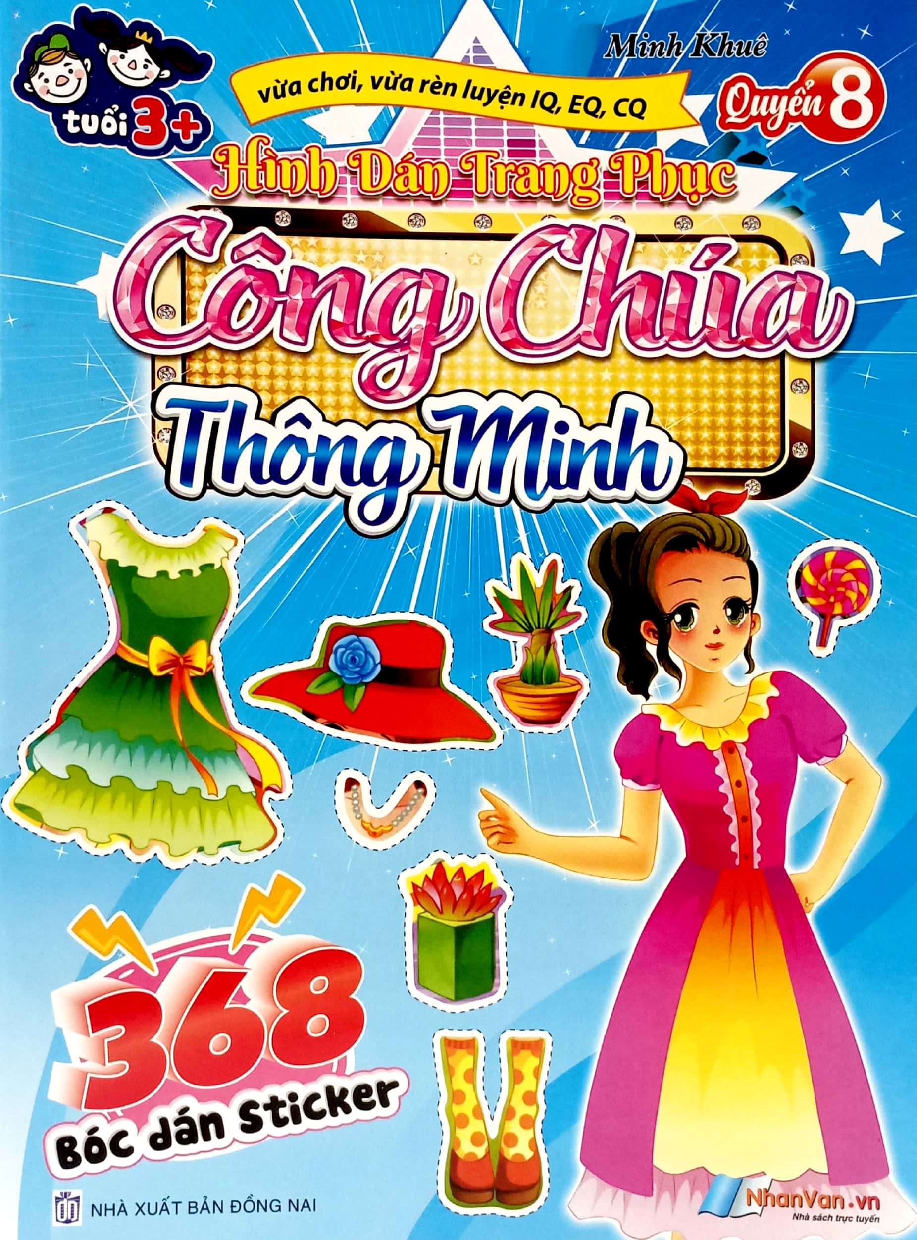bộ 368 bóc dán sticker - hình dán trang phục công chúa - quyển 8 - thông minh - Ảnh 2