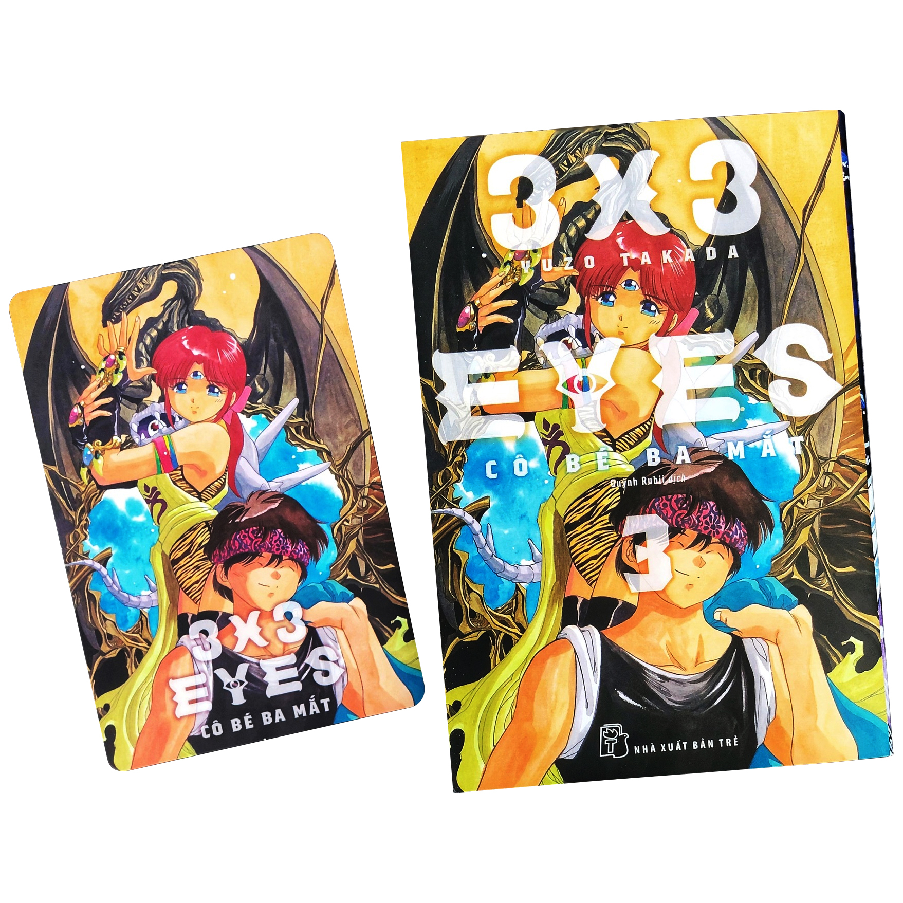 bộ 3x3 eyes - cô bé ba mắt - tập 3 - tặng kèm card giấy - Ảnh 3