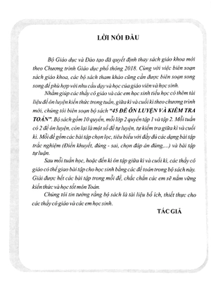 bộ 45 đề ôn luyện và kiểm tra toán 1 - tập 2 - Ảnh 4