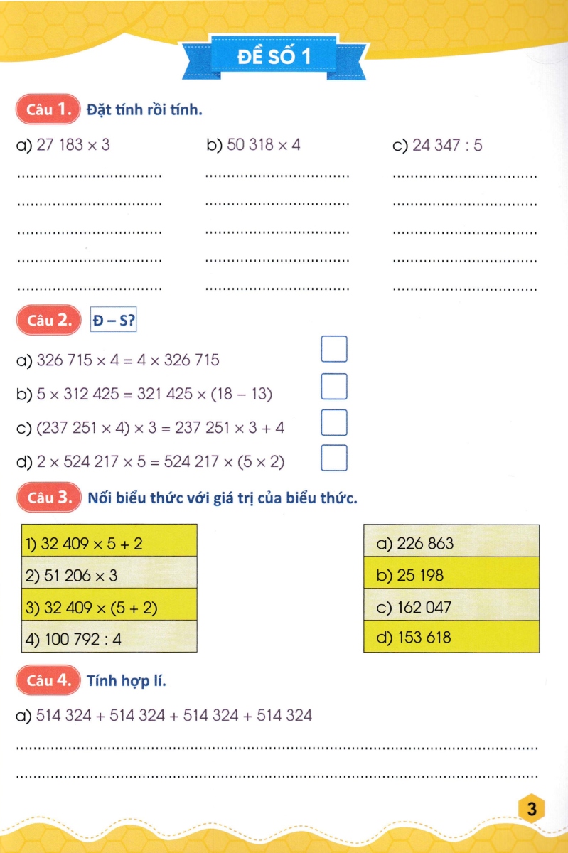 Bộ 45 Đề Ôn Luyện Và Kiểm Tra Toán 4 - Tập 2 (Biên Soạn Theo Chương Trình Giao Dục Phổ Thông Mới) - Ảnh 5