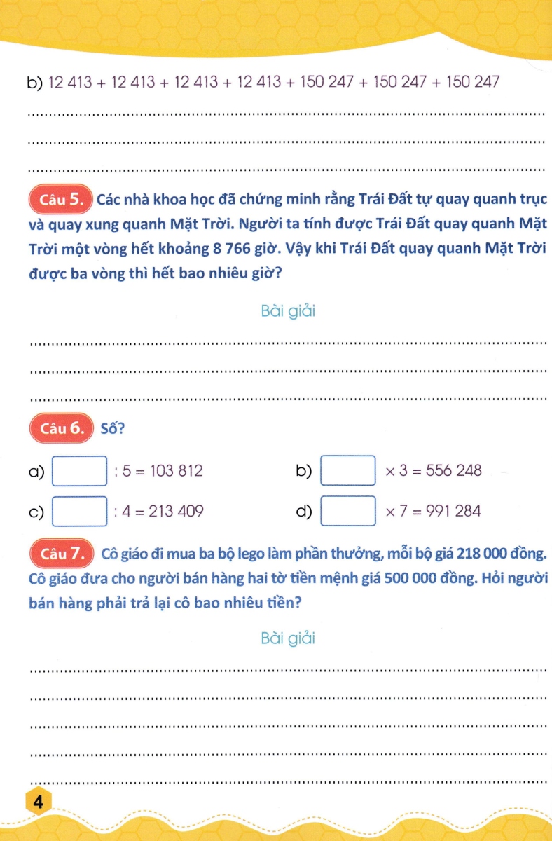 Bộ 45 Đề Ôn Luyện Và Kiểm Tra Toán 4 - Tập 2 (Biên Soạn Theo Chương Trình Giao Dục Phổ Thông Mới) - Ảnh 6