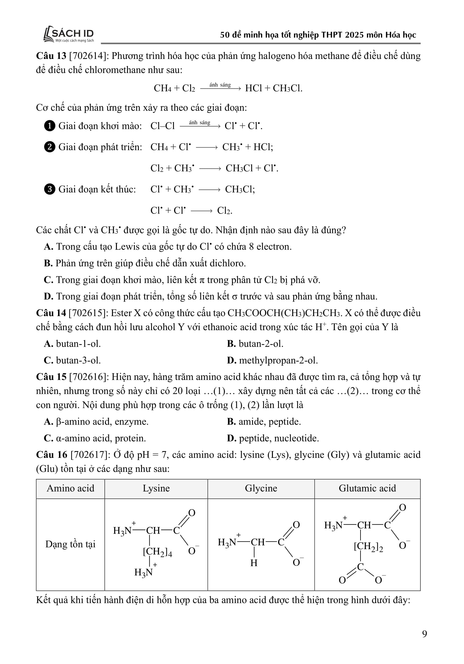 Bộ 50 Đề Minh Họa Tốt Nghiệp THPT 2025 - Môn Hóa Học - Ảnh 10