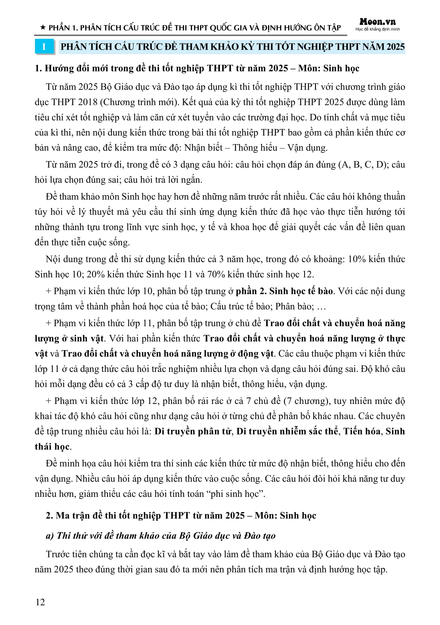 Bộ 50 Đề Minh Họa Tốt Nghiệp THPT 2025 - Môn Sinh Học - Ảnh 11