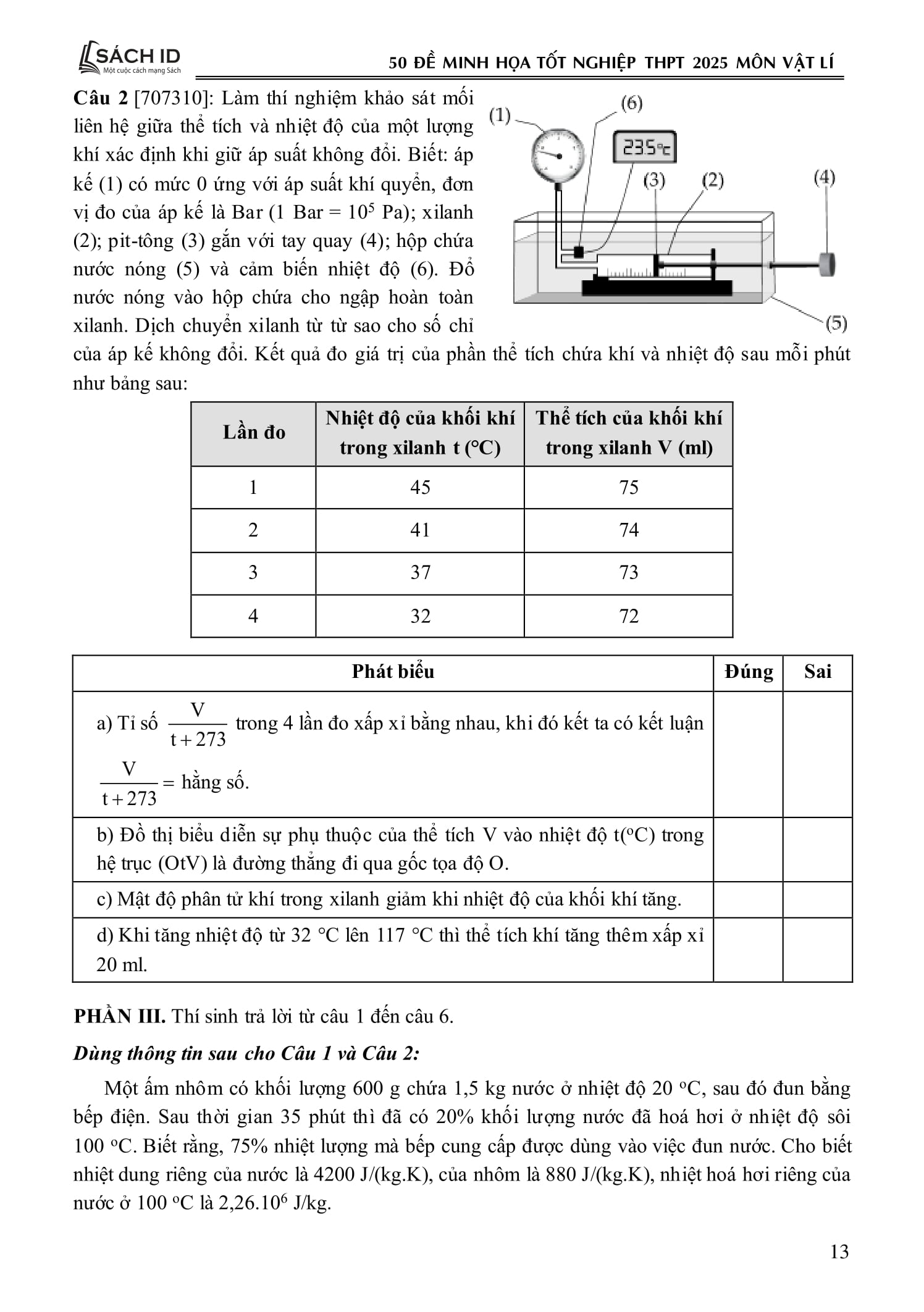 Bộ 50 Đề Minh Họa Tốt Nghiệp THPT 2025 - Môn Vật Lí - Ảnh 14