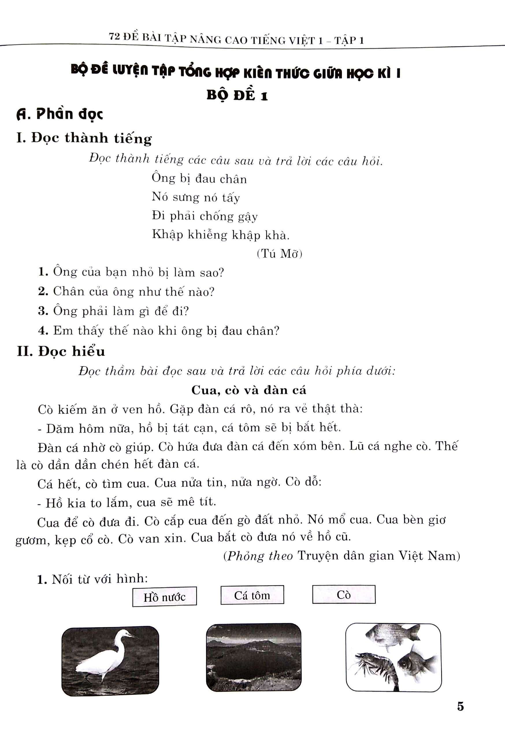 bộ 72 đề bài tập nâng cao tiếng việt lớp 1 - tập 1 - Ảnh 6