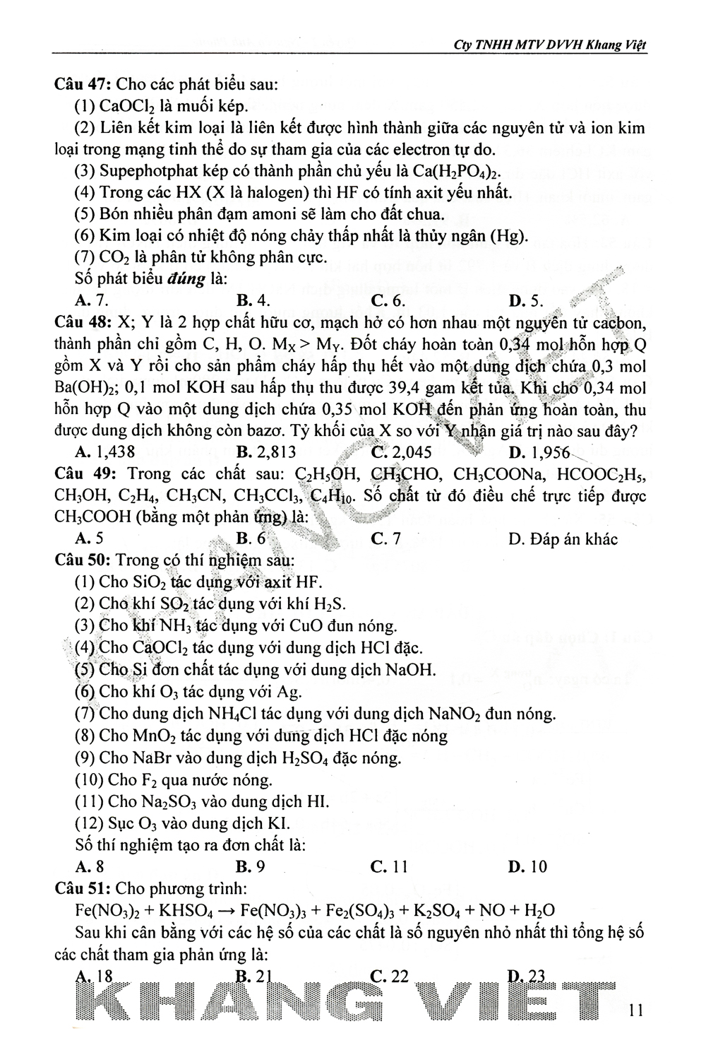 bộ 99 giải chi tiết đề thi thử thpt quốc gia hóa học - quyển 2 - Ảnh 12