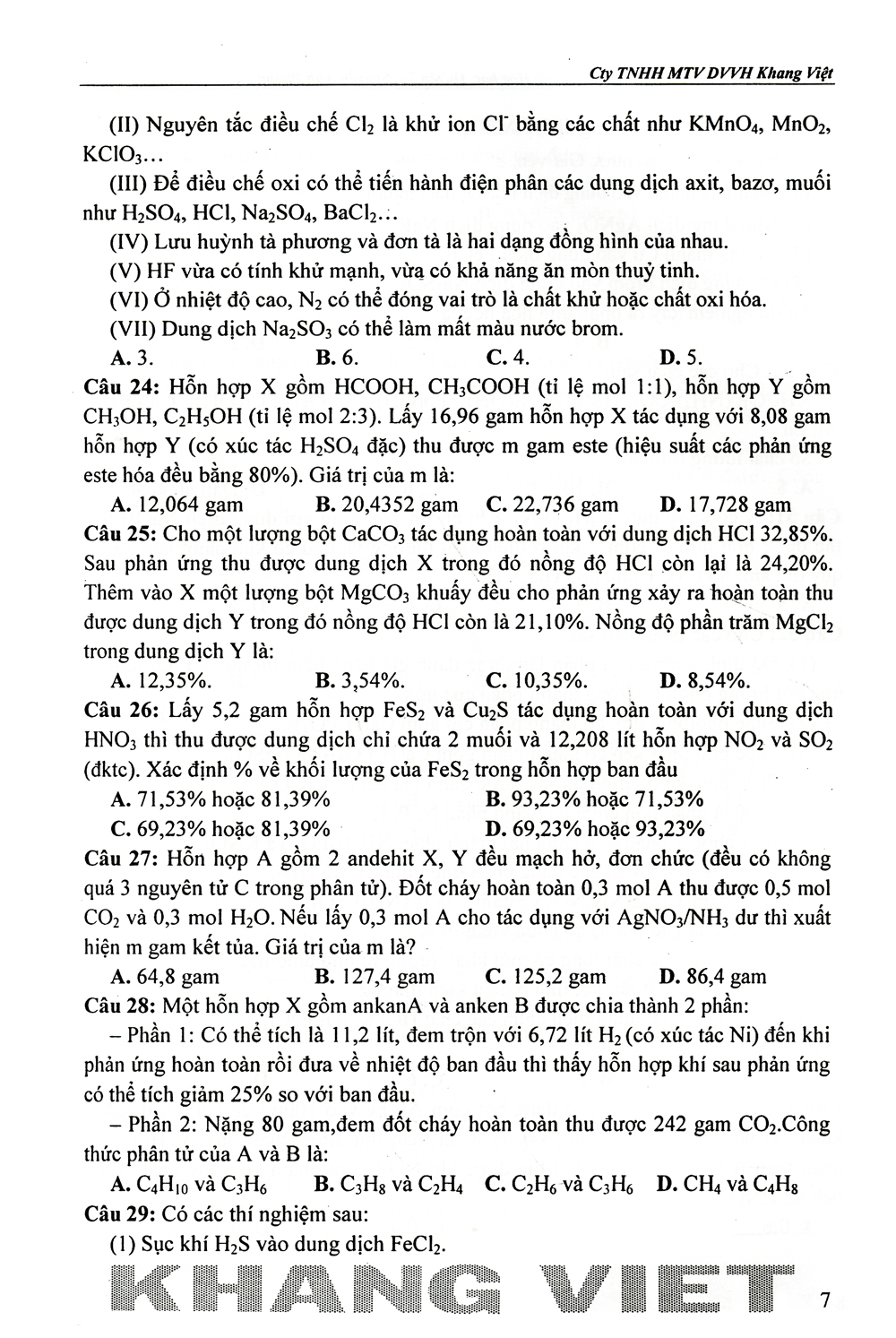 bộ 99 giải chi tiết đề thi thử thpt quốc gia hóa học - quyển 2 - Ảnh 8