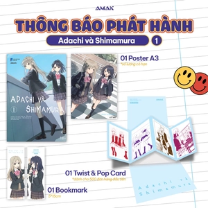 bộ adachi và shimamura - tập 1 - tặng kèm bookmark + twist & pop card + poster a3 - Ảnh 2