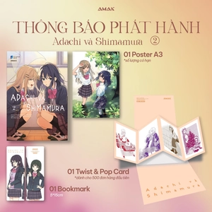bộ adachi và shimamura - tập 2 - tặng kèm bookmark + twist & pop card + poster a3 - Ảnh 2