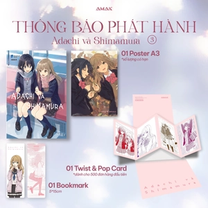 bộ adachi và shimamura - tập 3 - tặng kèm bookmark + twist & pop card + poster a3 - Ảnh 2