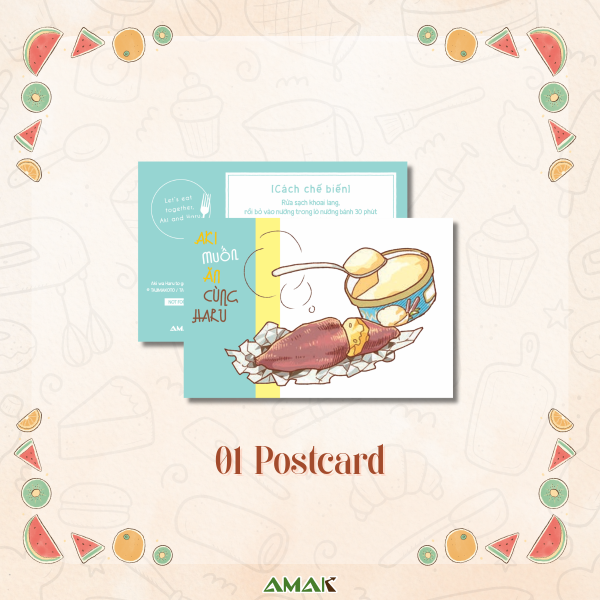 Bộ Aki Muốn Ăn Cùng Haru - Let's Eat Together, Aki And Haru - Tập 1 - Tặng Kèm Sticker + Clear Bookmark + Postcard Hai Mặt - Ảnh 5