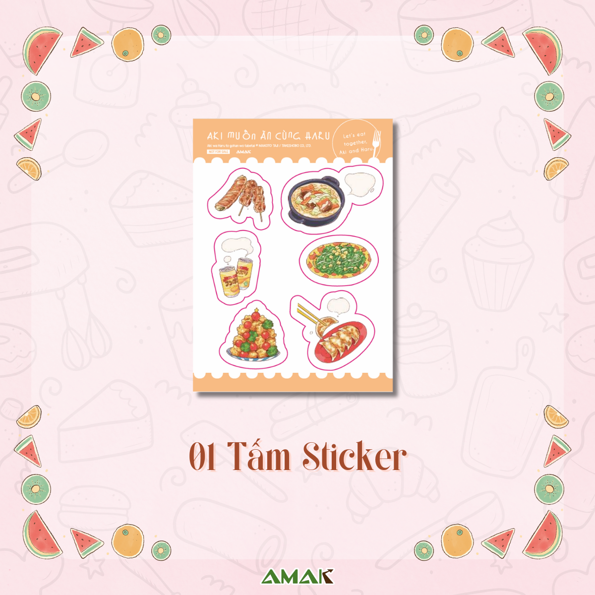 Bộ Aki Muốn Ăn Cùng Haru - Let's Eat Together, Aki And Haru - Tập 2 - Tặng Kèm Tấm Sticker + Clear Bookmark + Postcard Hai Mặt + Giấy Note Để Bàn Bữa Ăn Giáng Sinh - Ảnh 3