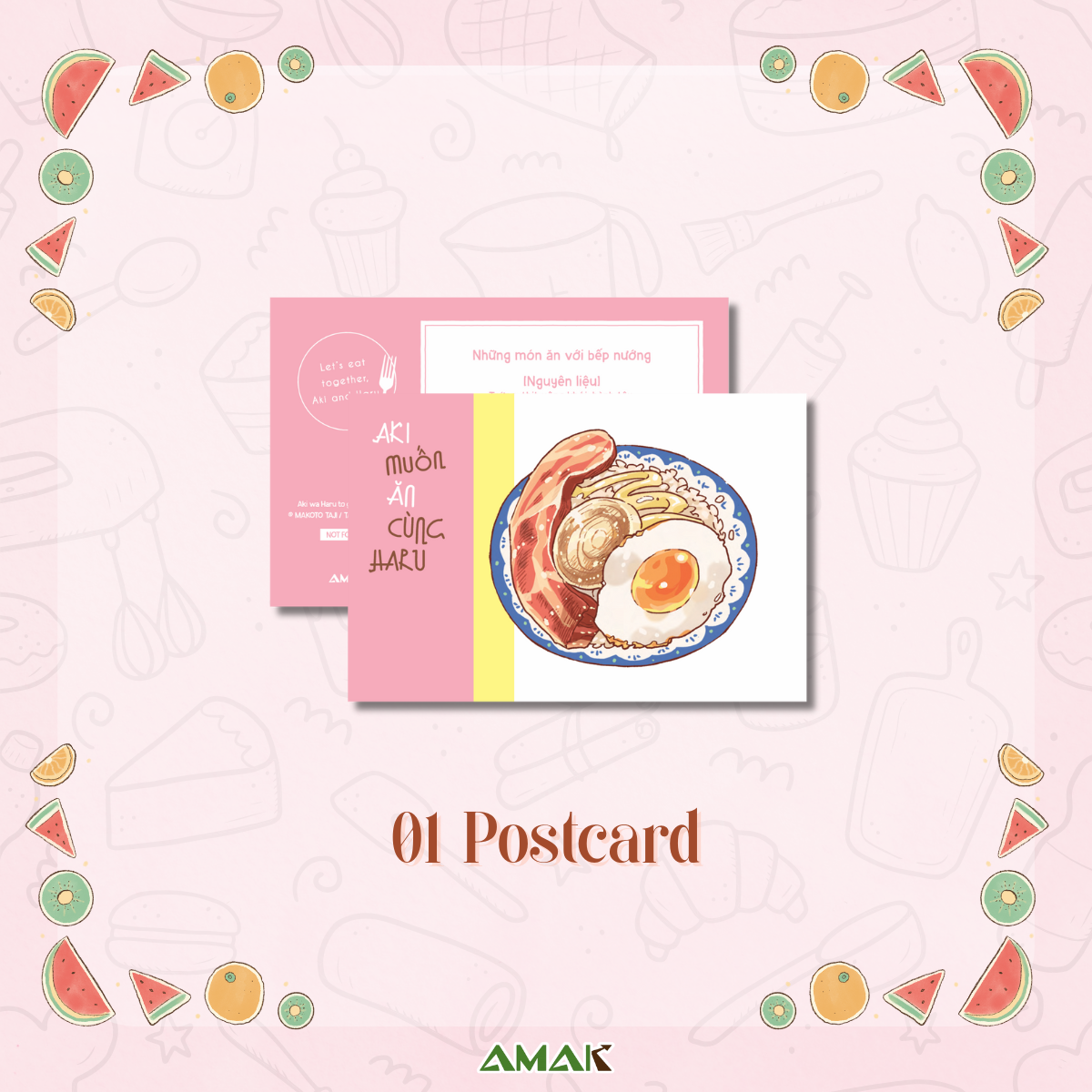 Bộ Aki Muốn Ăn Cùng Haru - Let's Eat Together, Aki And Haru - Tập 2 - Tặng Kèm Tấm Sticker + Clear Bookmark + Postcard Hai Mặt + Giấy Note Để Bàn Bữa Ăn Giáng Sinh - Ảnh 5