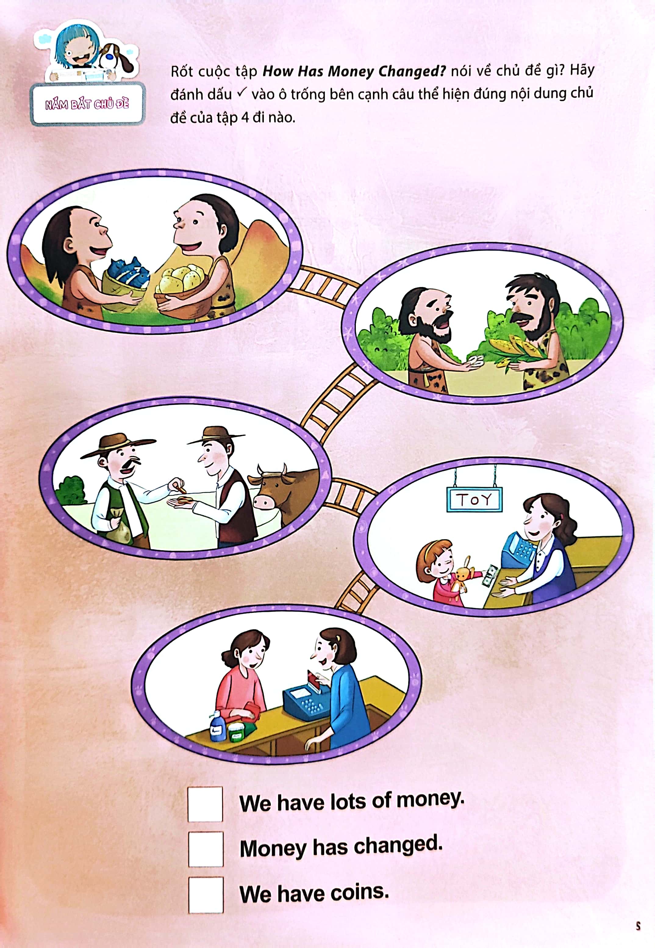 bộ all story - how has money changed -tiền đã thay đổi thế nào ? - trình độ 2 (tập 4) - Ảnh 5