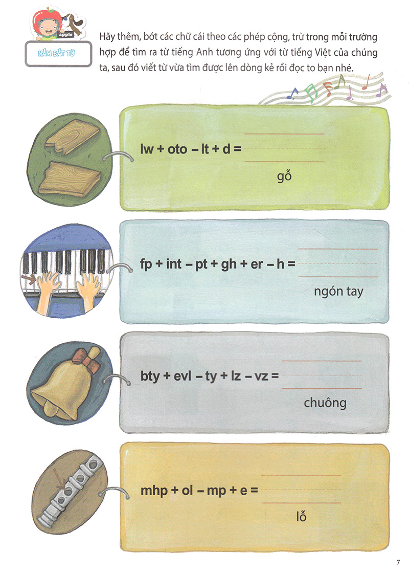 bộ all story - musical instruments - nhạc cụ - trình độ 2 (tập 5) - Ảnh 8