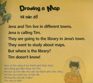 bộ all story - vẽ và đọc bản đồ trình độ 1 - tập 11 - song ngữ anh việt - Ảnh 6