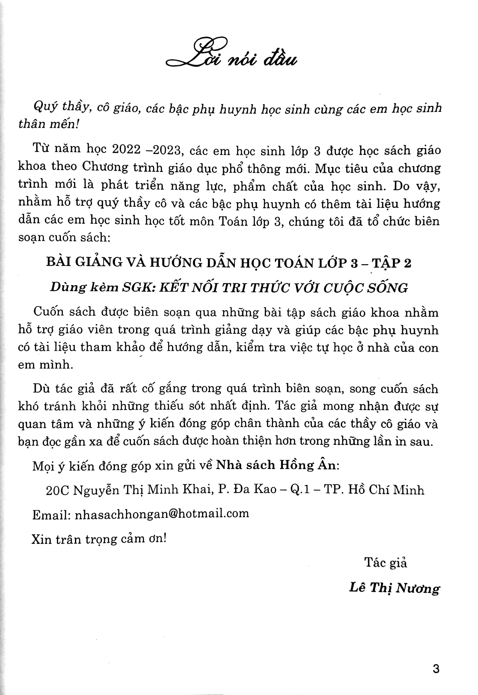 bộ bài giảng và hướng dẫn học toán lớp 3 - tập 2 (bám sát sgk kết nối tri thức với cuộc sống) - Ảnh 4