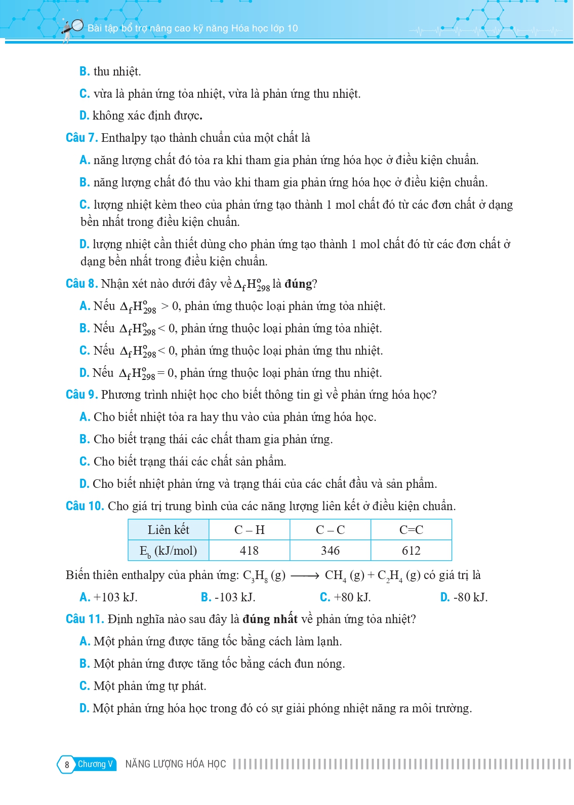 bộ bài tập bổ trợ nâng cao kỹ năng hóa học lớp 10 - tập 2 - Ảnh 9
