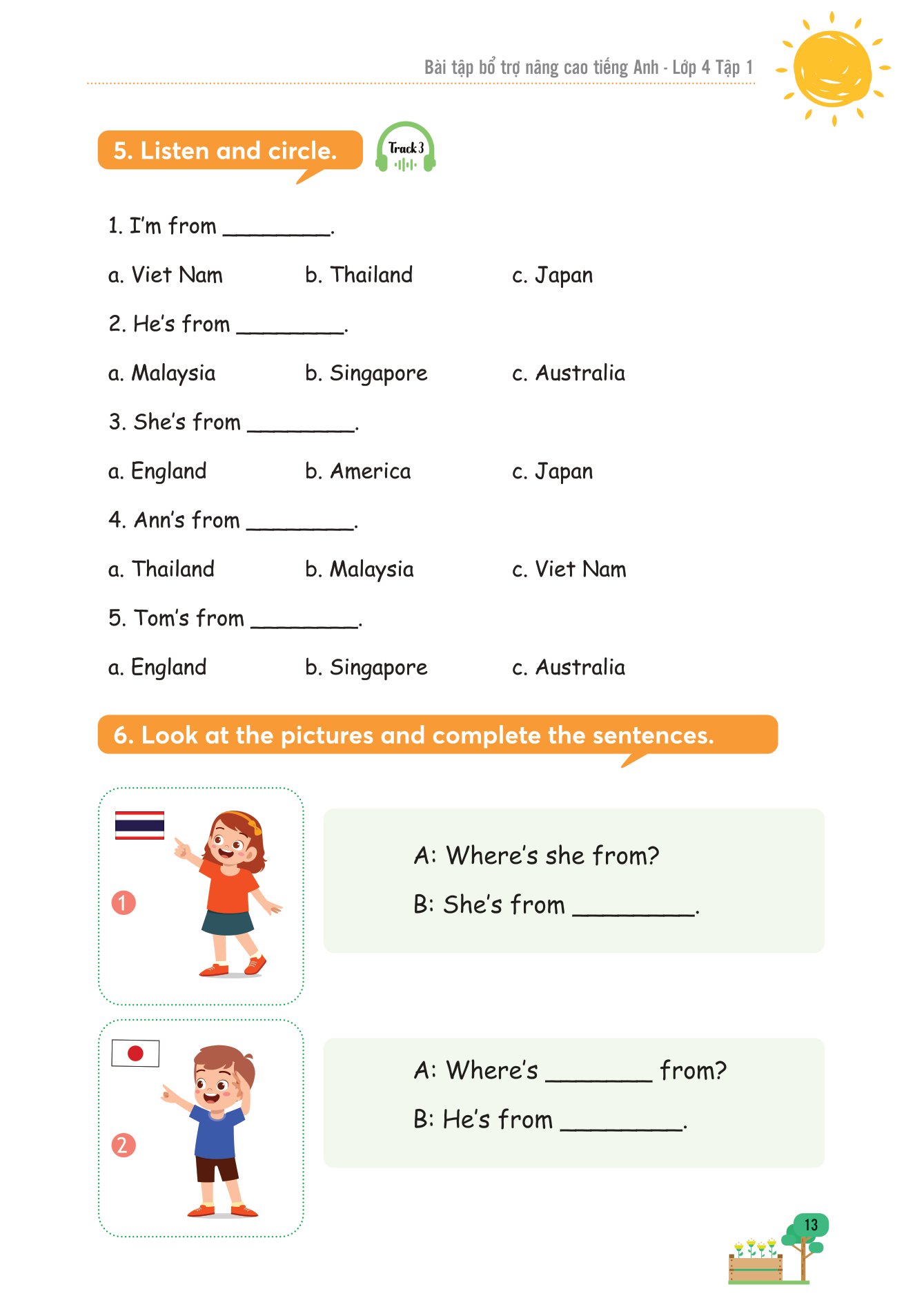 bộ bài tập bổ trợ nâng cao tiếng anh lớp 4 - tập 1 (theo giáo khoa tiếng anh global sucsess) - Ảnh 10