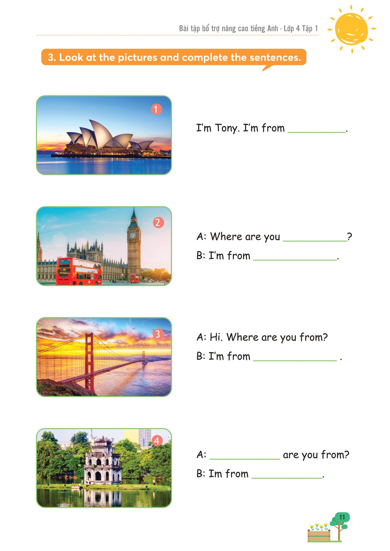 bộ bài tập bổ trợ nâng cao tiếng anh lớp 4 - tập 1 (theo giáo khoa tiếng anh global sucsess) - Ảnh 8