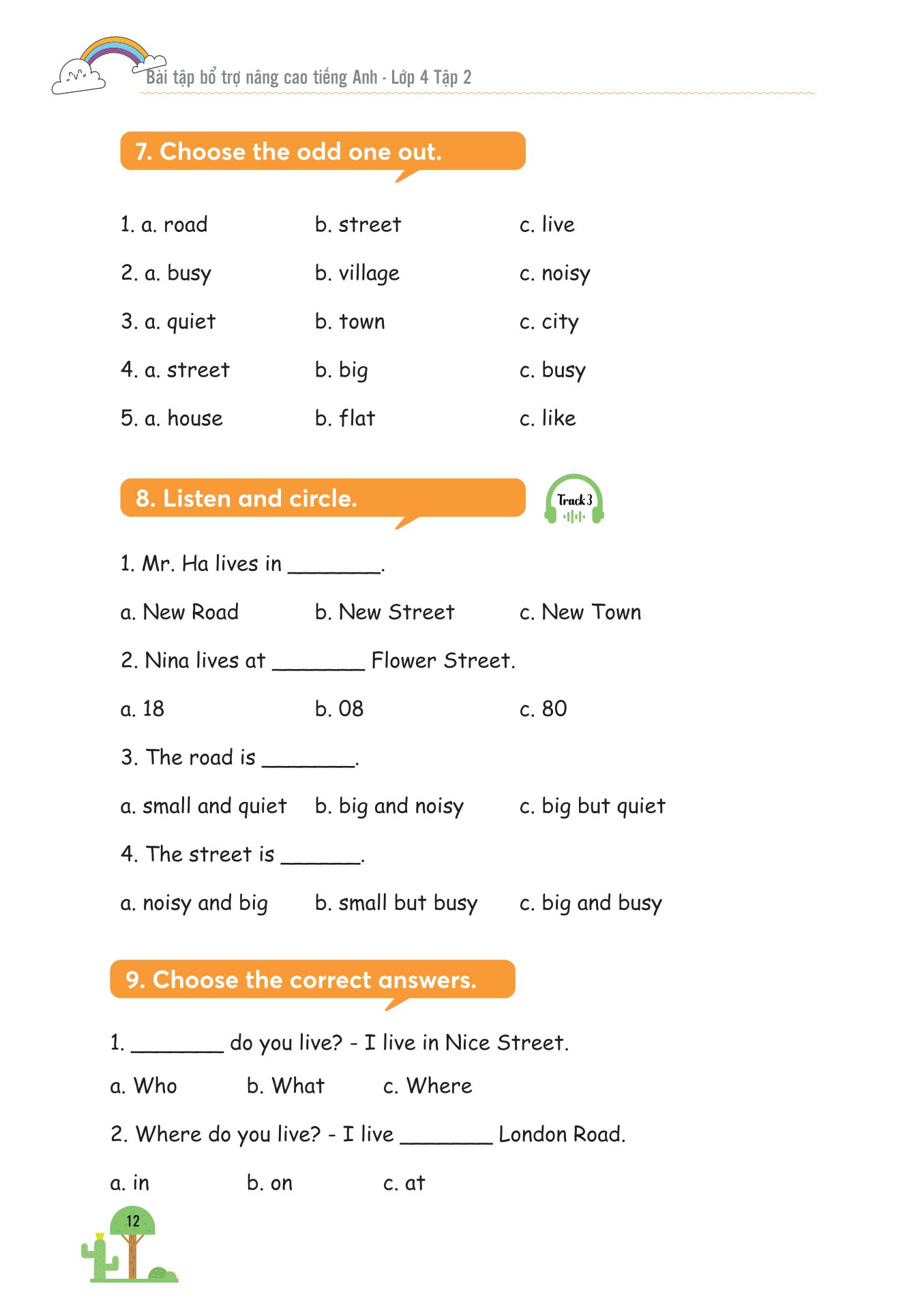 bộ bài tập bổ trợ nâng cao tiếng anh lớp 4 - tập 2 (theo giáo khoa tiếng anh global sucsess) - Ảnh 11