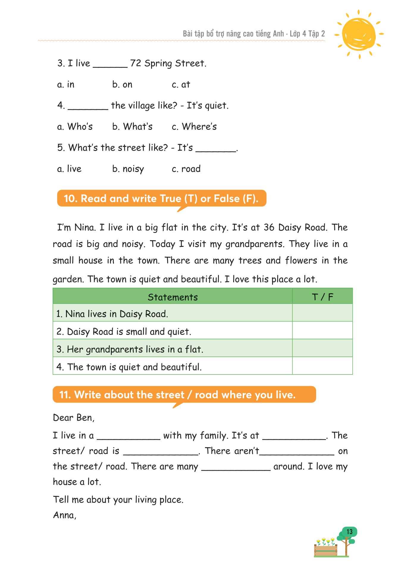 bộ bài tập bổ trợ nâng cao tiếng anh lớp 4 - tập 2 (theo giáo khoa tiếng anh global sucsess) - Ảnh 12