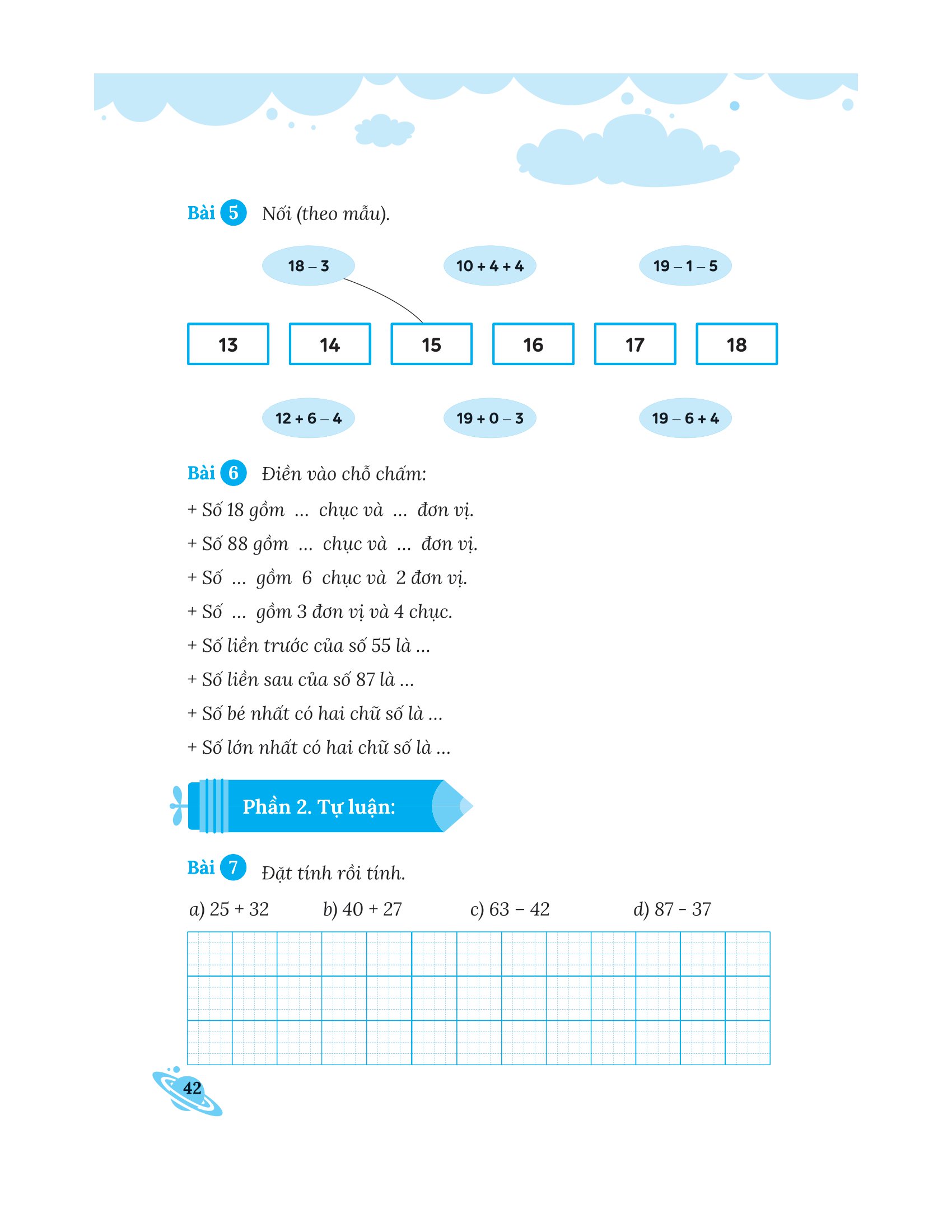 bộ bài tập bổ trợ nâng cao toán lớp 1 - tập 2 (bám sát sgk kết nối tri thức với cuộc sống) - Ảnh 11