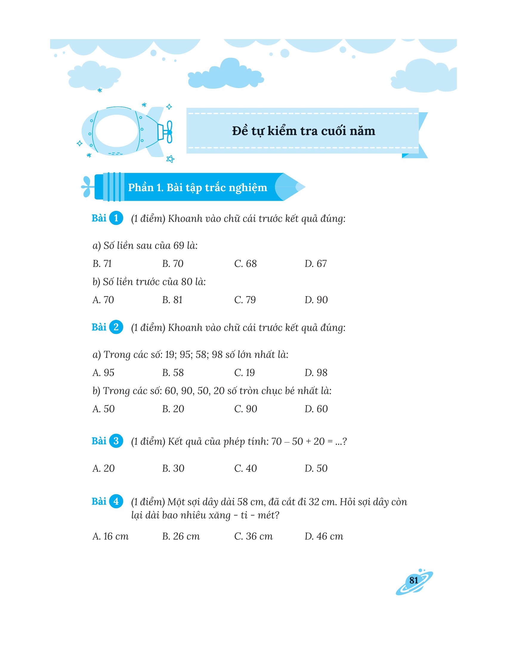 bộ bài tập bổ trợ nâng cao toán lớp 1 - tập 2 (bám sát sgk kết nối tri thức với cuộc sống) - Ảnh 13
