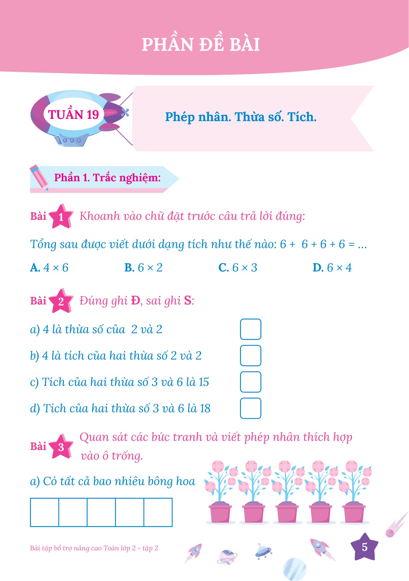 bộ bài tập bổ trợ nâng cao toán lớp 2 - tập 2 - Ảnh 6