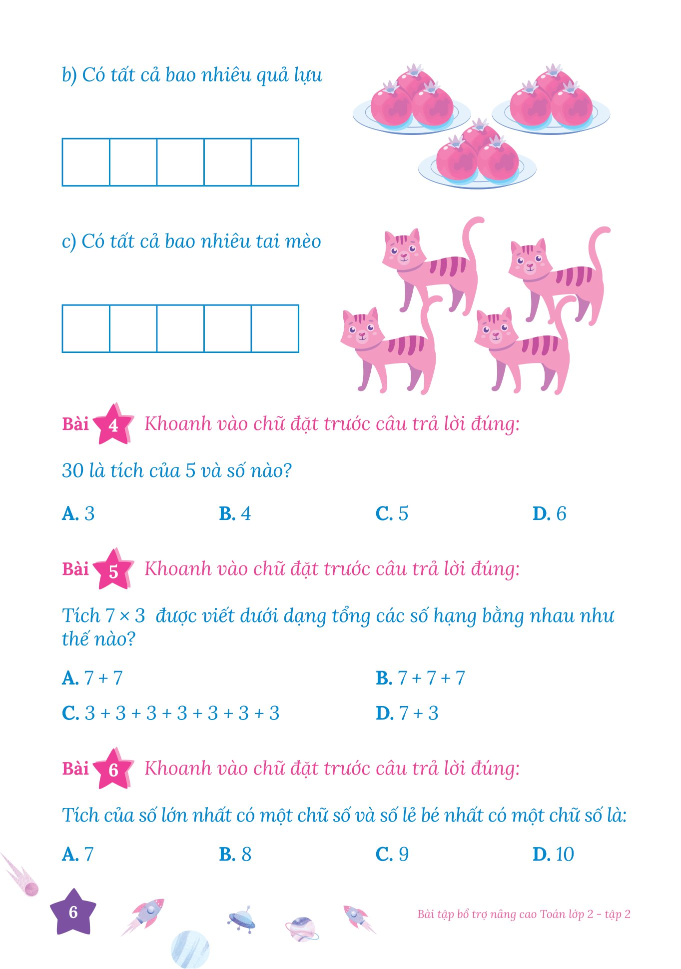 bộ bài tập bổ trợ nâng cao toán lớp 2 - tập 2 - Ảnh 7
