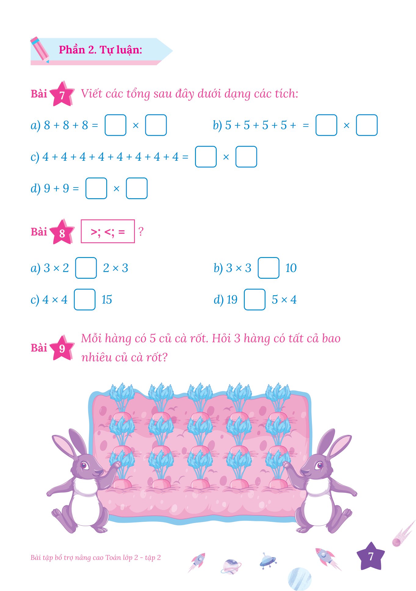 bộ bài tập bổ trợ nâng cao toán lớp 2 - tập 2 - Ảnh 8