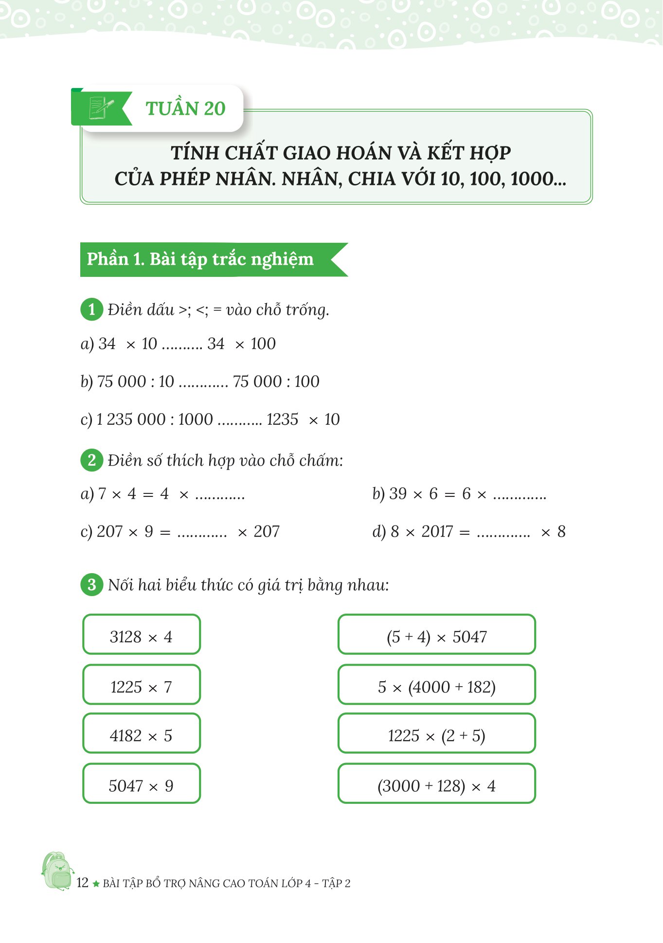 bộ bài tập bổ trợ nâng cao toán lớp 4 - tập 2 (theo chương trình của bộ sách kết nối tri thức với cuộc sống) - Ảnh 11