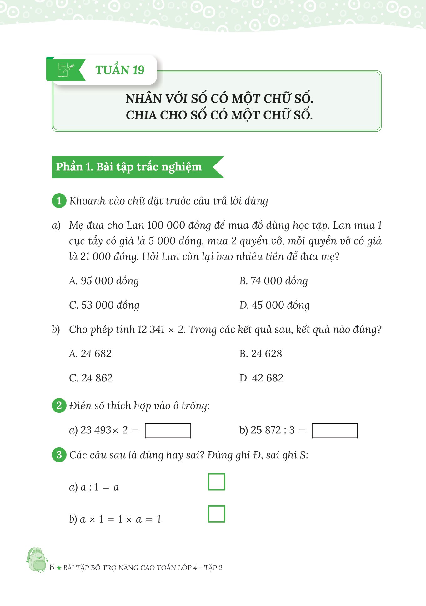bộ bài tập bổ trợ nâng cao toán lớp 4 - tập 2 (theo chương trình của bộ sách kết nối tri thức với cuộc sống) - Ảnh 5