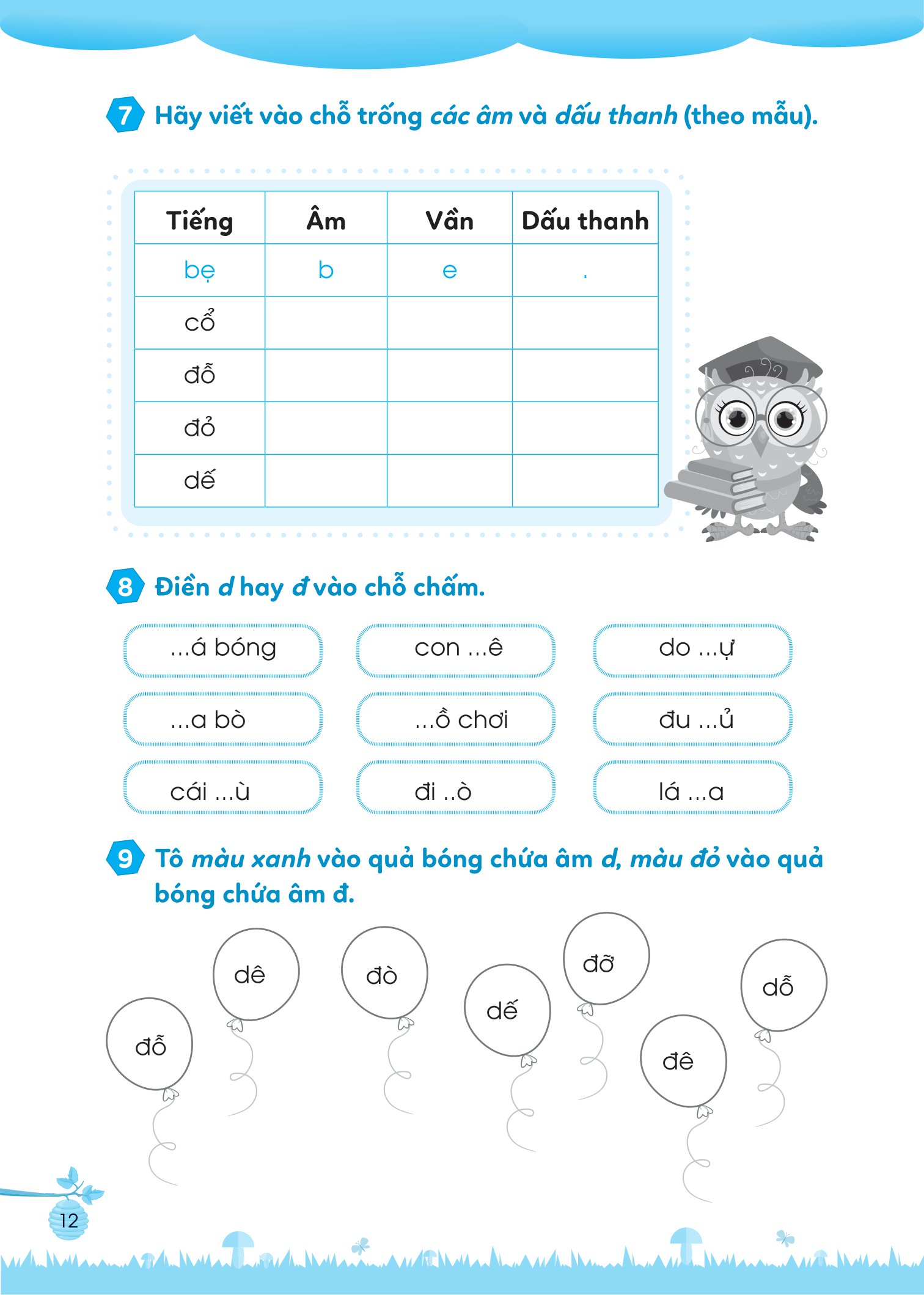 bộ bài tập bổ trợ tiếng việt cơ bản và nâng cao lớp 1 - tập 1 - Ảnh 12