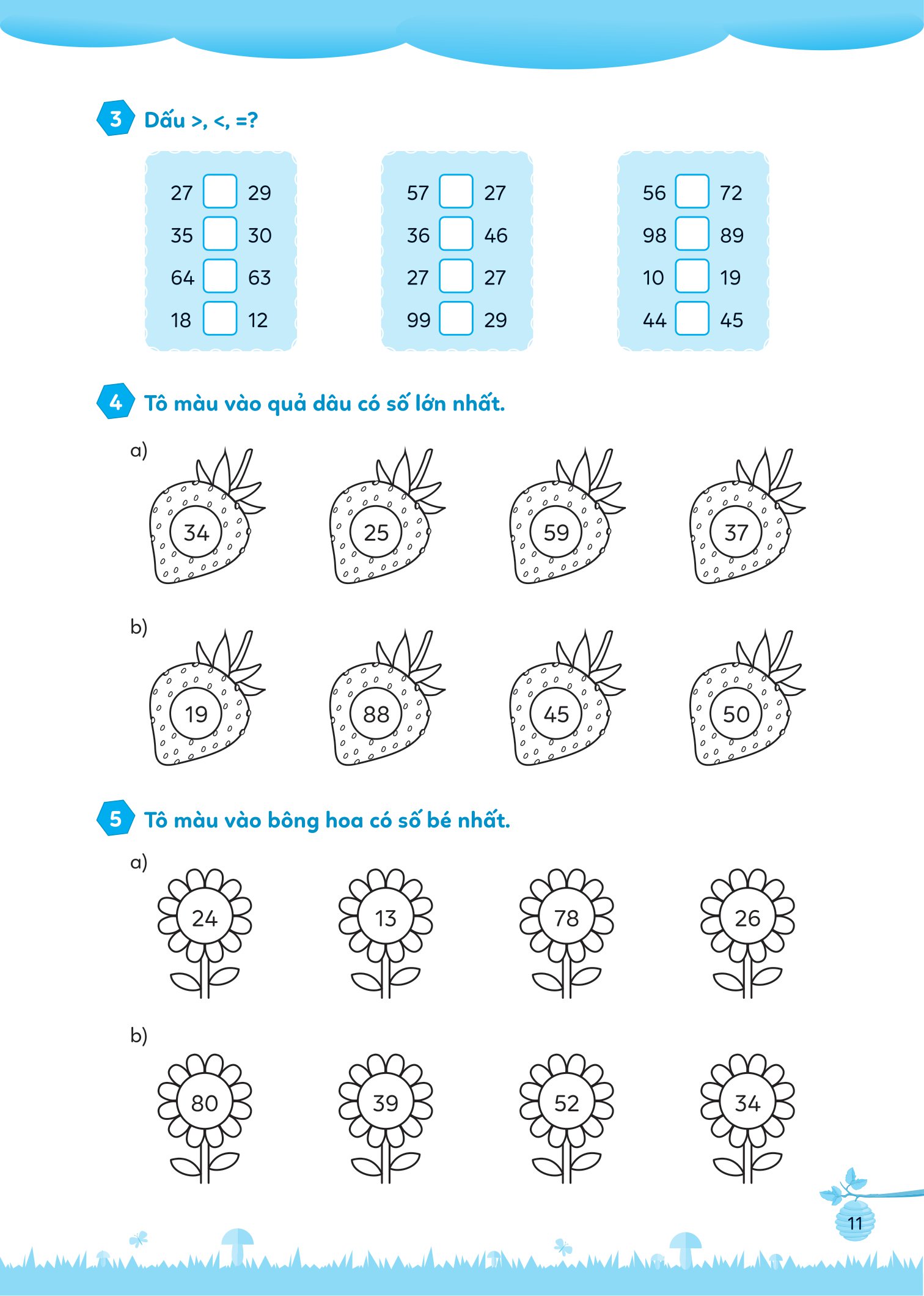 bộ bài tập bổ trợ toán cơ bản và nâng cao lớp 1 - tập 2 - Ảnh 11