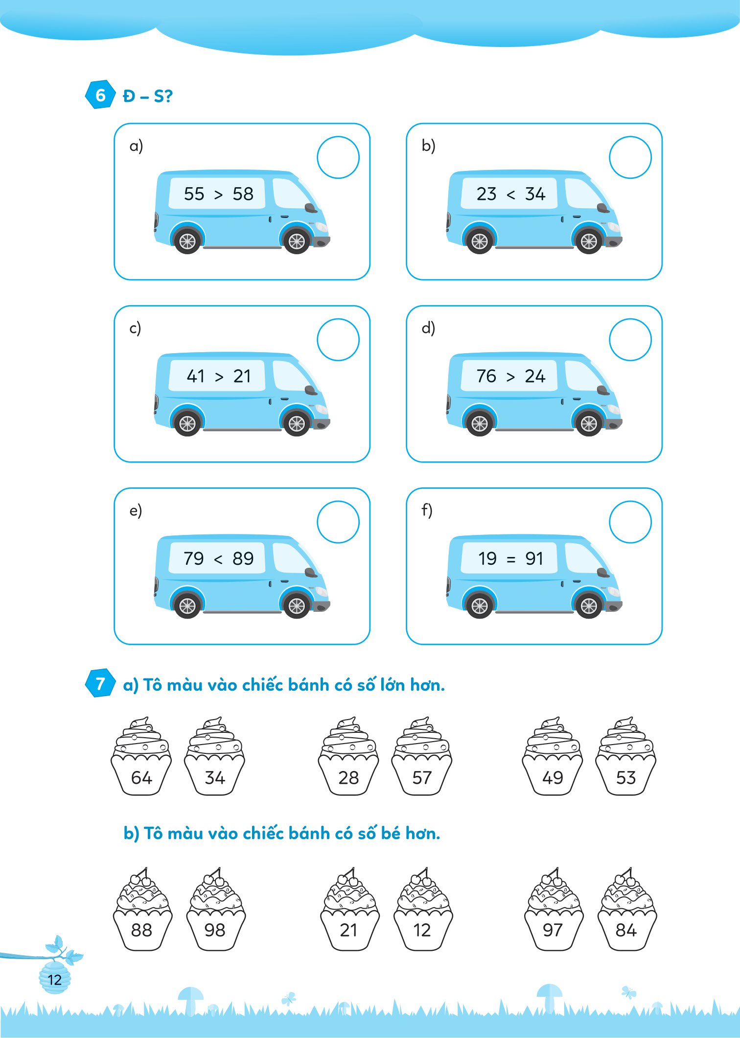 bộ bài tập bổ trợ toán cơ bản và nâng cao lớp 1 - tập 2 - Ảnh 12