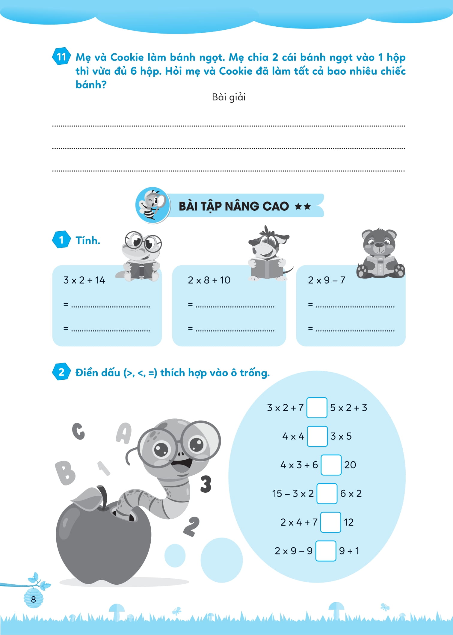 Bộ Bài Tập Bổ Trợ Toán Cơ Bản Và Nâng Cao Lớp 2 - Tập 2 - Ảnh 10