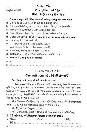 bộ bài tập bổ trợ và nâng cao tiếng việt 4 - tập 2 - Ảnh 5